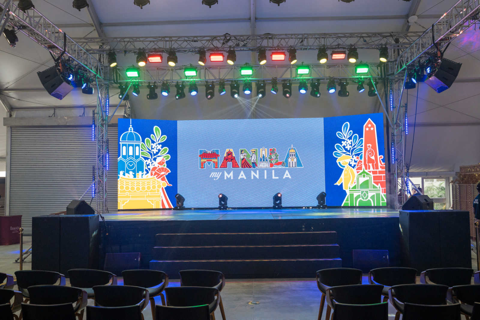 My Manila Tourism Expo main stage with LED wall and truss lighting