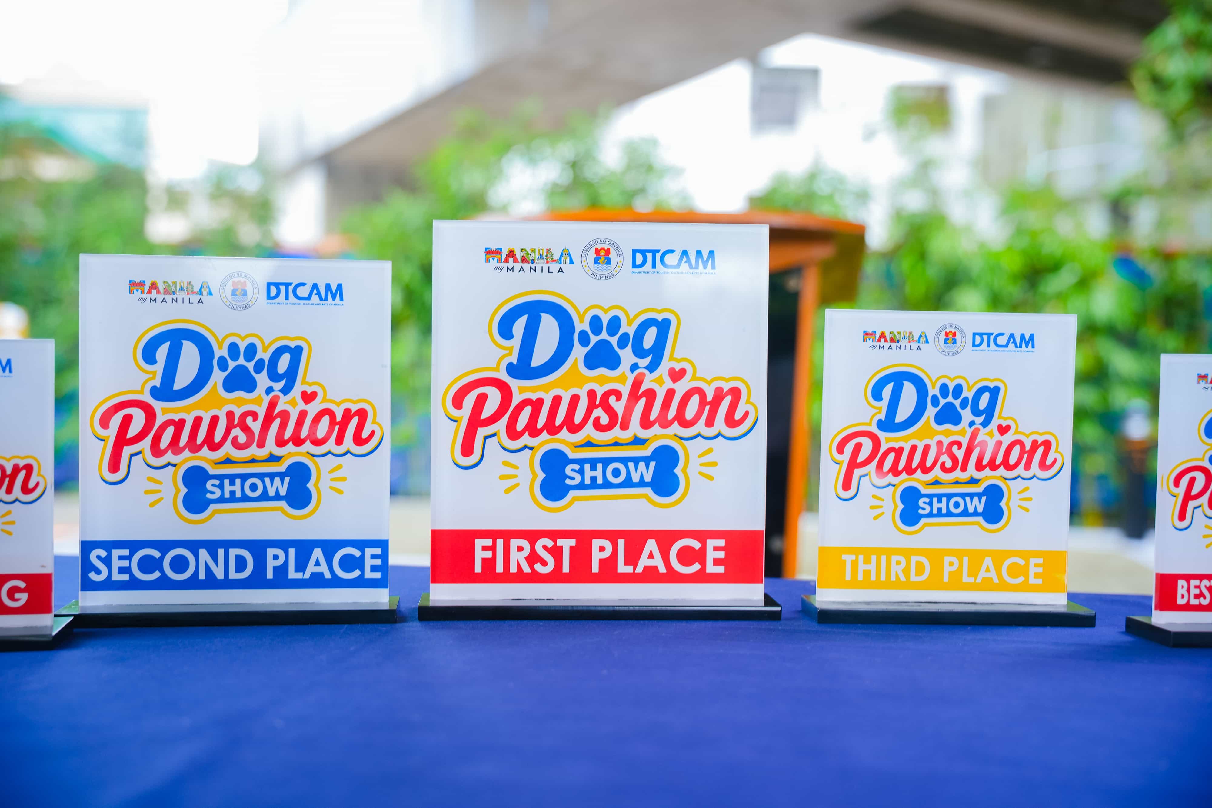 Dog Pawshion Show awards on the judges\u2019 table